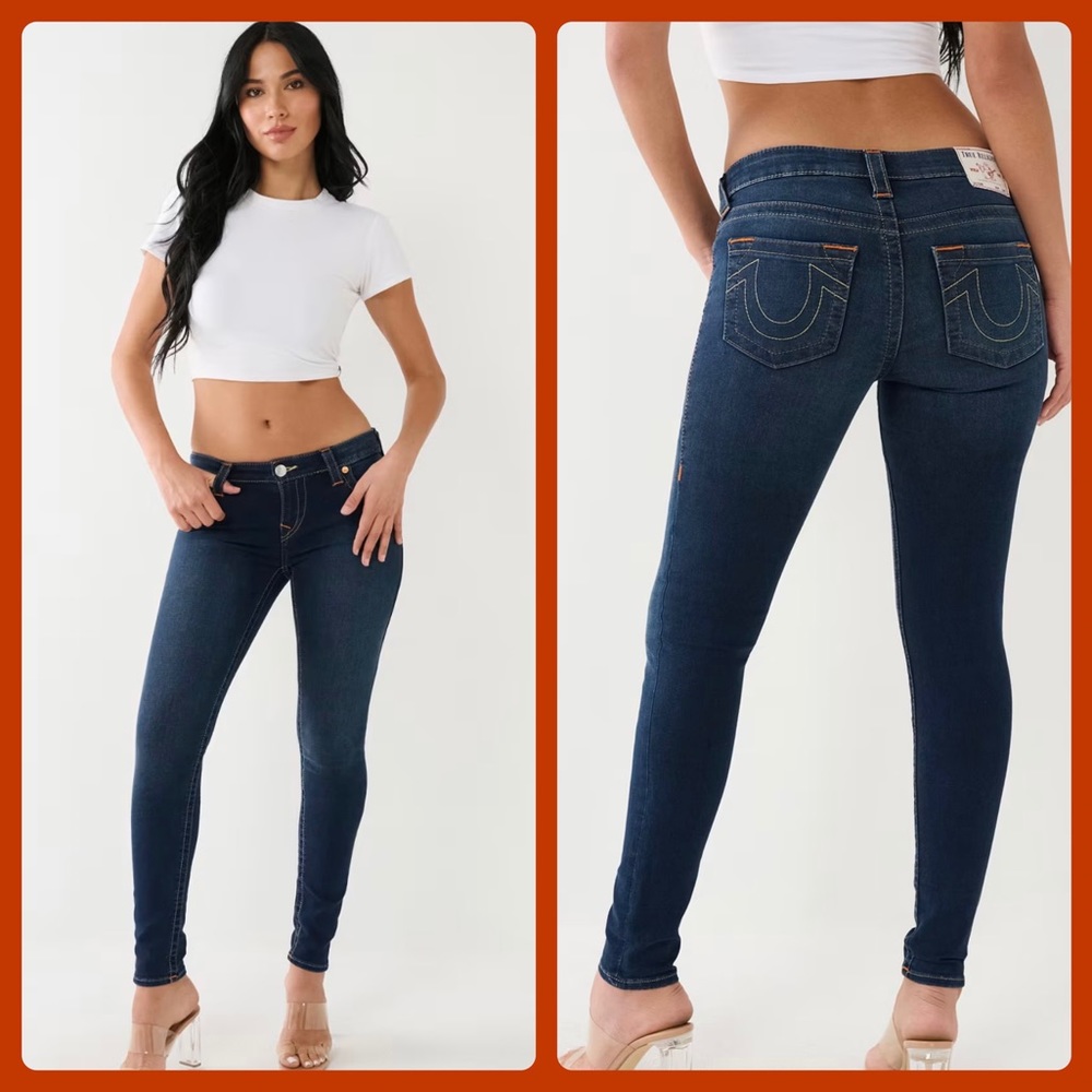 TRUE RELIGION HALLE MID RISE SUPER SKINNY JEAN